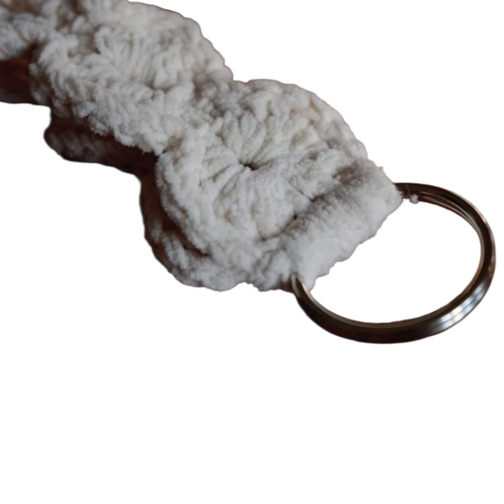 Handmade Cream Crochet Keychain